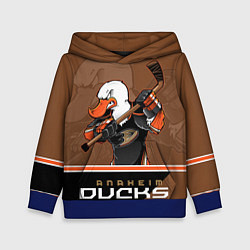 Толстовка-худи детская Anaheim Ducks, цвет: 3D-синий