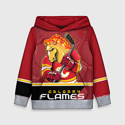 Толстовка-худи детская Calgary Flames, цвет: 3D-меланж