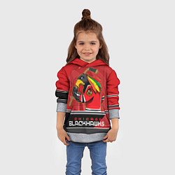 Толстовка-худи детская Chicago Blackhawks, цвет: 3D-меланж — фото 2