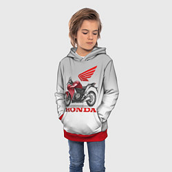 Толстовка-худи детская Honda 2, цвет: 3D-красный — фото 2