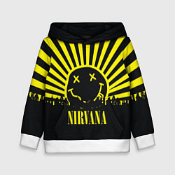 Толстовка-худи детская Nirvana, цвет: 3D-белый