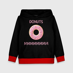 Толстовка-худи детская Donuts, цвет: 3D-красный