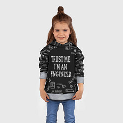 Толстовка-худи детская Строитель 13, цвет: 3D-меланж — фото 2