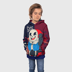 Толстовка-худи детская Sans, цвет: 3D-синий — фото 2