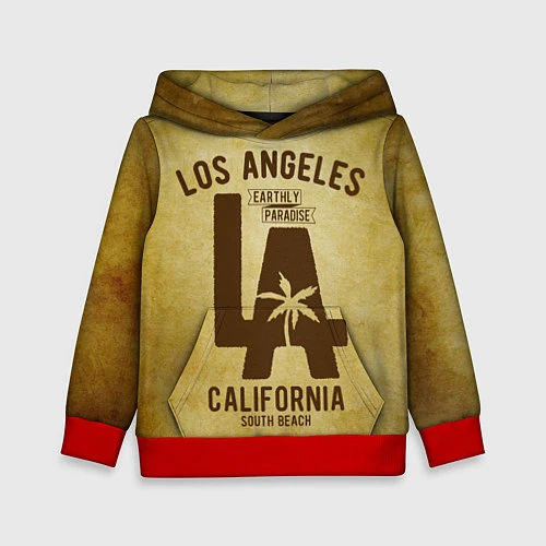 Детская толстовка Лос-Анджелес / 3D-Красный – фото 1