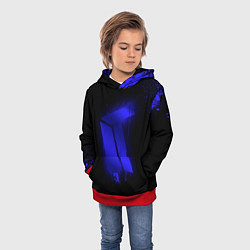 Толстовка-худи детская Titan: Black collection, цвет: 3D-красный — фото 2