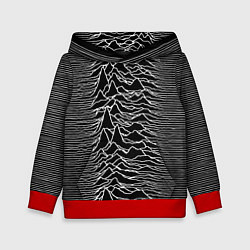 Толстовка-худи детская Joy Division: Unknown Pleasures, цвет: 3D-красный