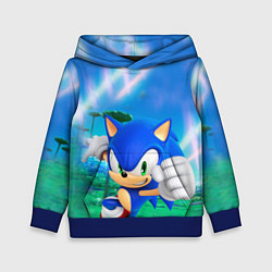 Толстовка-худи детская Sonic Boom, цвет: 3D-синий