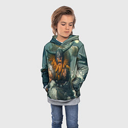 Толстовка-худи детская Olaf, цвет: 3D-меланж — фото 2