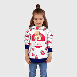 Толстовка-худи детская Лиза, цвет: 3D-синий — фото 2