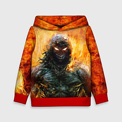 Толстовка-худи детская Disturbed: Monster Flame, цвет: 3D-красный