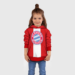 Толстовка-худи детская Bayern FC: Red line, цвет: 3D-красный — фото 2