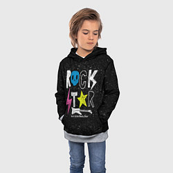 Толстовка-худи детская Rock Star, цвет: 3D-меланж — фото 2