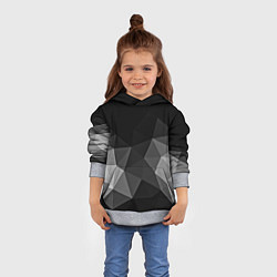 Толстовка-худи детская Abstract gray, цвет: 3D-меланж — фото 2