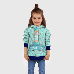 Толстовка-худи детская Травматолог, цвет: 3D-синий — фото 2