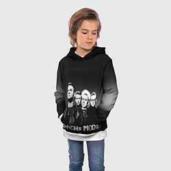 Толстовка-худи детская Depeche Mode: mono, цвет: 3D-белый — фото 2