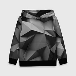 Толстовка-худи детская Gray abstraction, цвет: 3D-черный