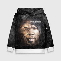 Толстовка-худи детская 50 cent: Animal ambition, цвет: 3D-белый