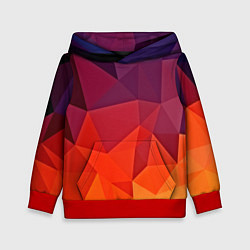 Толстовка-худи детская Geometric, цвет: 3D-красный