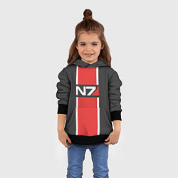 Толстовка-худи детская Mass Effect: N7, цвет: 3D-черный — фото 2