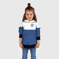 Толстовка-худи детская Chelsea FC: Light Blue, цвет: 3D-черный — фото 2