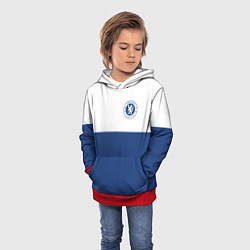 Толстовка-худи детская Chelsea FC: Light Blue, цвет: 3D-красный — фото 2