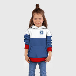 Толстовка-худи детская Chelsea FC: Light Blue, цвет: 3D-красный — фото 2