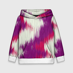 Толстовка-худи детская Абстракция линий, цвет: 3D-белый