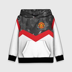 Толстовка-худи детская Man United FC: Grey Polygons, цвет: 3D-черный