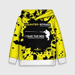 Толстовка-худи детская Counter-Strike: Go Mid, цвет: 3D-белый