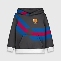 Толстовка-худи детская Barcelona FC: Dark style, цвет: 3D-белый