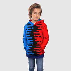 Толстовка-худи детская Форма абстракции, цвет: 3D-синий — фото 2