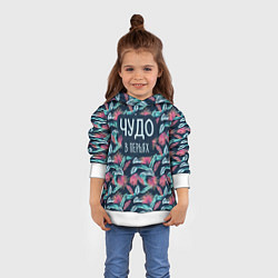 Толстовка-худи детская Чудо в Перьях, цвет: 3D-белый — фото 2