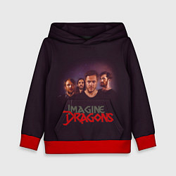 Толстовка-худи детская Группа Imagine Dragons, цвет: 3D-красный