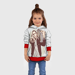 Толстовка-худи детская Eminem: Street Music, цвет: 3D-красный — фото 2