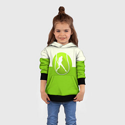 Толстовка-худи детская Символ теннисиста, цвет: 3D-черный — фото 2