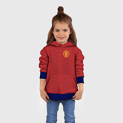 Толстовка-худи детская Manchester United: Red Lines, цвет: 3D-синий — фото 2