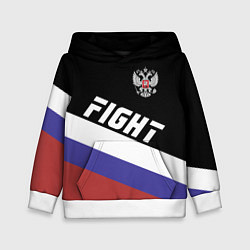 Толстовка-худи детская Fight Russia, цвет: 3D-белый