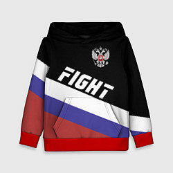 Толстовка-худи детская Fight Russia, цвет: 3D-красный