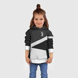 Толстовка-худи детская FC Juventus: Sport Geometry, цвет: 3D-белый — фото 2