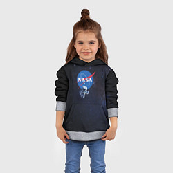 Толстовка-худи детская NASA: Hello World, цвет: 3D-меланж — фото 2