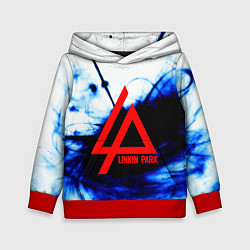Толстовка-худи детская Linkin Park blue smoke, цвет: 3D-красный
