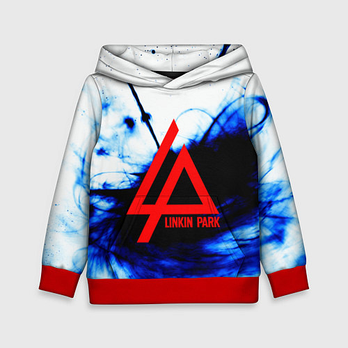 Детская толстовка Linkin Park blue smoke / 3D-Красный – фото 1