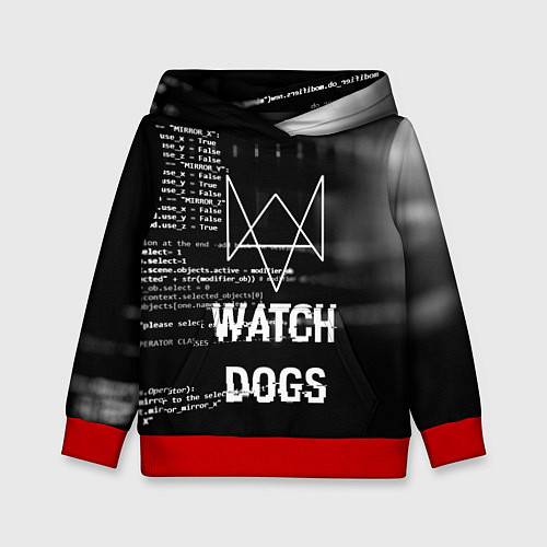 Детская толстовка Watch Dogs: Hacker / 3D-Красный – фото 1