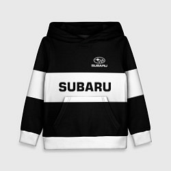 Толстовка-худи детская Subaru: Black Sport, цвет: 3D-белый