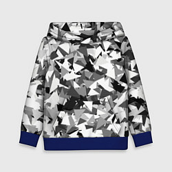 Толстовка-худи детская Городской серый камуфляж, цвет: 3D-синий