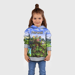 Толстовка-худи детская Майнкрафт: Григорий, цвет: 3D-меланж — фото 2