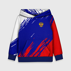 Толстовка-худи детская RUSSIA SPORT, цвет: 3D-синий