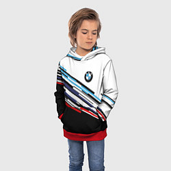 Толстовка-худи детская BMW BRAND COLOR БМВ, цвет: 3D-красный — фото 2