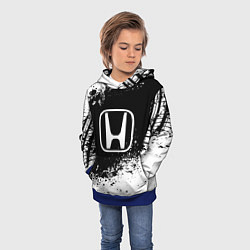 Толстовка-худи детская Honda: Black Spray, цвет: 3D-синий — фото 2